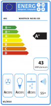 Hotte murale inclinée 90cm 440m3/h (725m3/h intensif) A+ Noir - AEG Réf. NDV8791CB
