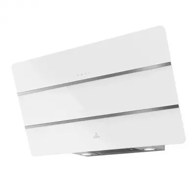 Hotte murale inclin�e Cam�lia 80cm 580m3/h (700m3/h intensif) verre Blanc - ROBLIN R�f. 5630306