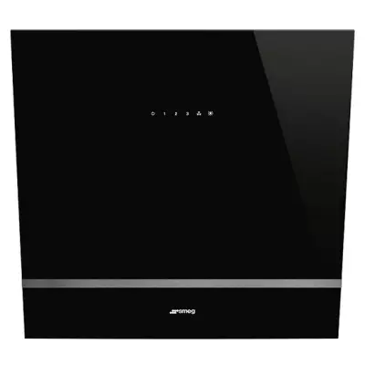 Hotte murale inclin�e Lin�a 60cm 420m3/h Noir - SMEG R�f. KV26N