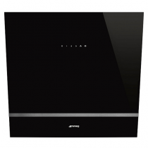 Hotte murale inclinée Linéa 60cm 420m3/h Noir - SMEG Réf. KV26N