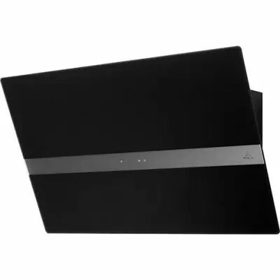 Hotte murale inclin�e Velours 80cm 575m3/h (765m3/h intensif) verre noir/silver - Roblin Elite R�f. 6031034