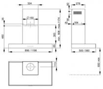 Hotte murale Lido/2 1200 sans moteur Inox - ROBLIN Réf. 6033109