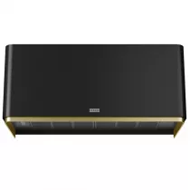 Hotte murale MYTHOS FMYW BK M/GD 80 KL600m3/h Noir mat / Reflet d\'or - FRANKE R&eacute;f. 477504