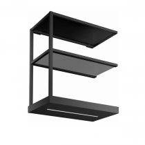 Hotte murale Partition 180cm 620m3/h (720m3/h intensif) Noir mat - ROBLIN Réf. 5400557+5355499x2