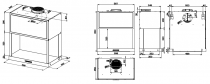 Hotte murale Partition 60cm 620m3/h (720m3/h intensif) Noir mat - ROBLIN Réf. 5400557