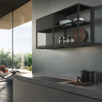 Hotte murale Partition 60cm 620m3/h (720m3/h intensif) Noir mat (120cm & 180cm avec modules) - ROBLIN Réf. 5400557