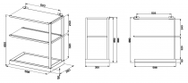 Hotte murale Partition 60cm 620m3/h (720m3/h intensif) Noir mat (120cm & 180cm avec modules) - ROBLIN Réf. 5400557