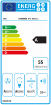 Hotte plan de travail 90cm 700m3/h Noir - AEG Réf. DDE5960B