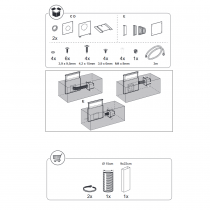 Hotte plan de travail 90cm 700m3/h Noir - AEG Réf. DDE5960B