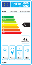 Hotte plan de travail 93cm 440m3/h (640m3/h intensif) Noir - MIELE Réf. DAD 4941 Levantar