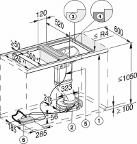 Hotte plan de travail SmartLine 380m3/h (460m3/h intensif) Noir - MIELE Réf. CSDA7001FL