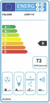 Hotte plate Falcon Inox UHDF110SS/ 110cm 610m3/h (puissance max.)