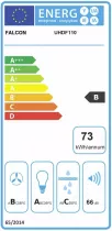 Hotte plate Falcon Inox UHDF110SS/ 110cm 610m3/h (puissance max.)