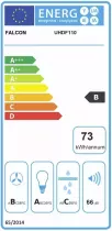 Hotte plate Falcon Inox UHDF110SS/ 110cm 610m3/h (puissance max.)