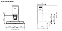 Hotte STEEL Ascot 70/90/100/120cm