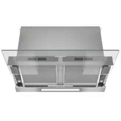Hotte t�lescopique 60cm 380m3/h (600m3/h intensif) A+ Verre - MIELE R�f. DAS 4640