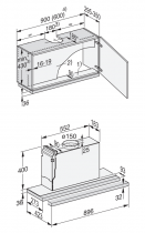 Hotte télescopique 90cm 400m3/h (600m3/h intensif) A+++ Inox - MIELE Réf. DAS 4920
