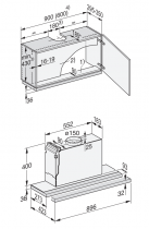 Hotte télescopique 90cm 410m3/h (555m3/h intensif) A Inox - MIELE Réf. DAS 2920