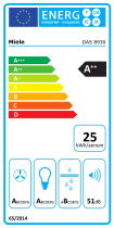Hotte télescopique 90cm 630m3/h (880m3/h intensif) A++ Inox - MIELE Réf. DAS 8930