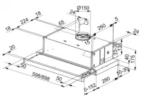 Hotte tiroir FTC 912 XS 90cm 420m3/h Inox - FRANKE R&eacute;f. 487719