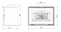 Insert &agrave; bois 12kW 800 Grand Angle Turbo - Invicta R&eacute;f. P968843