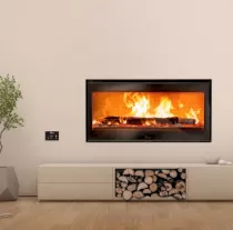 Insert à bois Adour 1000 11kW Anthracite - LACUNZA