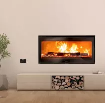 Insert à bois Adour 1000 11kW Anthracite - LACUNZA