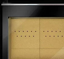 Insert à bois Adour 600 7kW Anthracite finition Inox - LACUNZA