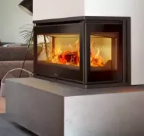 Insert à bois Adour 600 CLID 9kW Anthracite - LACUNZA Réf. 3000001336945