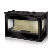 Insert à bois Adour 600 CLID 9kW Anthracite - LACUNZA Réf. 3000001336945