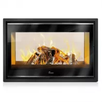 Insert à bois double face Nickel 800 15kW Anthracite (foyer vermiculite) - LACUNZA