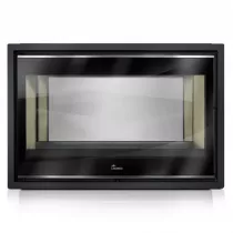 Insert à bois double face Nickel 800 15kW Anthracite (foyer vermiculite) - LACUNZA