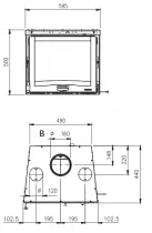 Insert &agrave; bois La Nordica 60 4.0 6016604-000 7kW ventil&eacute;