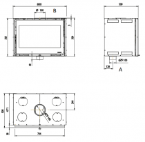 Insert à bois La Nordica 80 Wide 2.0 6016840 8kW 