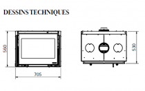Insert à bois La Nordica Inserto 70 Lean 3007340 8.5kW 