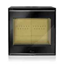 Insert à bois Midi Adour 500 5.5kW Anthracite Inox - LACUNZA