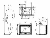 Insert à bois Neo 76 10kW Noir - SUPRA Réf. FR9006770B