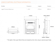 Insert électrique Logic 2 Chartwell Cadre Noir - GAZCO Réf. 201-742