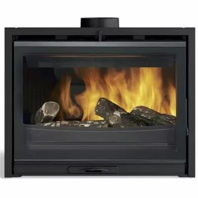 Insert MODANE 75-V turbo porte vitr�e 10 kW peint anthracite  - GODIN R�f. 660211