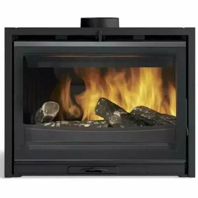 Insert MODANE 85-V sans turbo porte vitr�e 12 kW peint anthracite  - GODIN R�f. 660213