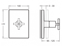 Inverseur Modulo Classic Chromé - JACOB DELAFON Réf. E75415-CP