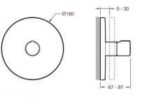 Inverseur Modulo Round Chromé - JACOB DELAFON Réf. E19032-CP
