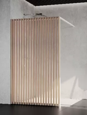 JAPANDI CLAUSTRA CEDRE ROUGE 200X120 BARRES HORIZONTALES BLANCHES - Atelier du Bain R�f. CLAUS120CRB