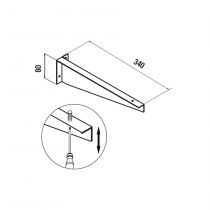 Jeu de 2 équerres de support réglable 34x80 - SALGAR Réf. 26197