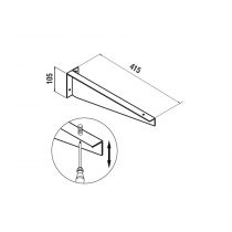 Jeu de 2 équerres de support réglable 41.5x10.5 - SALGAR Réf. 26196