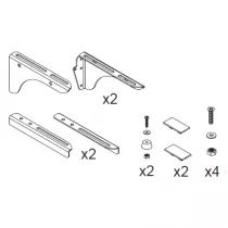 Jeu de 2 &eacute;querres r&eacute;glables pour lavabo Duo - JACOB DELAFON R&eacute;f. E33129-NF