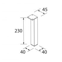 Jeu de 2 pieds 23 cm Chromé - SALGAR Réf. 97159