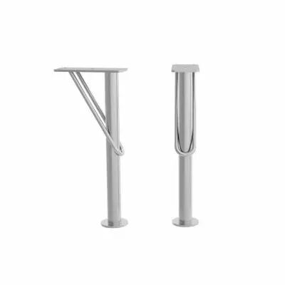 Jeu de 2 pieds DEVA 23 cm Chrom� - SALGAR R�f. 84130