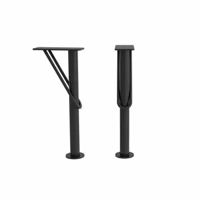 Jeu de 2 pieds DEVA 33 cm Noir - SALGAR R�f. 84126