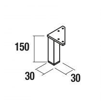 Jeu de 2 pieds hauteur 15 cm - SALGAR Réf. 24123